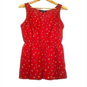 Ruffle Peplum Blouse Sleeveless Sailboat Top